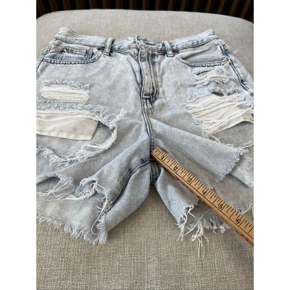 American Eagle/ Aeropostale Size 4 LOT Distressed Denim Mom Shorts 90s Baggy - Picture 13 of 16